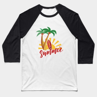 Summer and Surfing Baseball T-Shirt